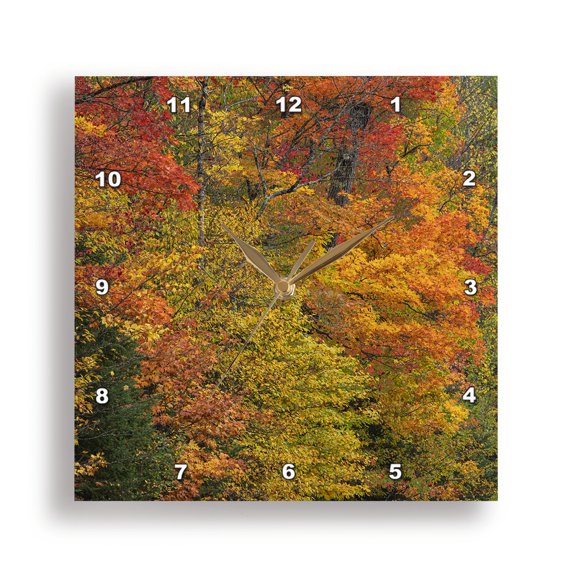 3drose, Wisconsin, Chequamegon-nicolet National Forest. Fall Color Maples., 13x13 Wall Clock