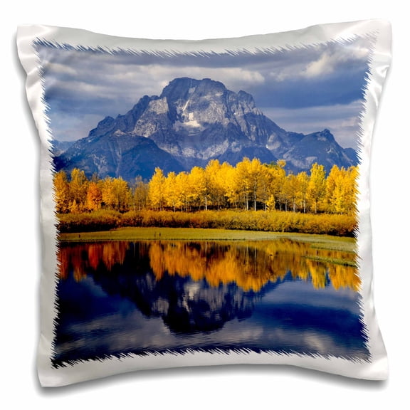 3drose, Wyoming, Grand Teton Np, Fall Aspen, Oxbow Bend - Us51 Rer0012 - Ric Ergenbright, 16x16 inch Pillow Case