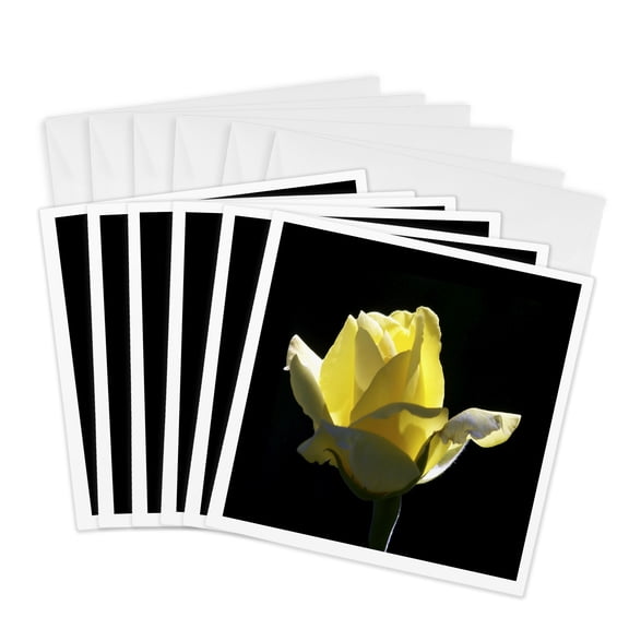 3drose, Yellow Is My Color, 6 Greeting Cards with Envelopes