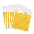 3drose, Yellow with Gold and White Glittery Looking Pattern, 6 Greeting ...