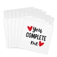 thumbnail image 1 of 3drose, You Complete Me Valentine Gift for Anniversary for Wife Husband Girlfriend Boyfriend, 6 Greeting Cards with Envelopes, 1 of 7