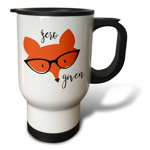 3drose, Zero Fox Given, 14oz Stainless Steel Travel Mug
