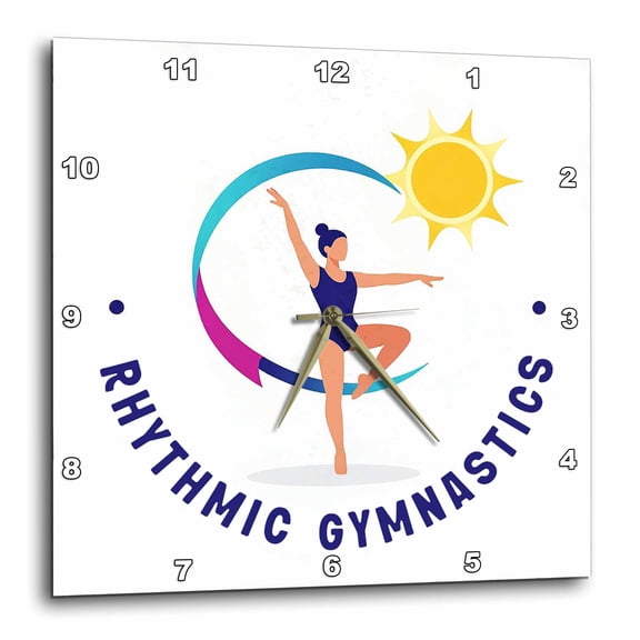 3drose, a Beautiful Female Sports Woman. Rhythmic Gymnastics. Chic Art Gift, 10x10 Wall Clock