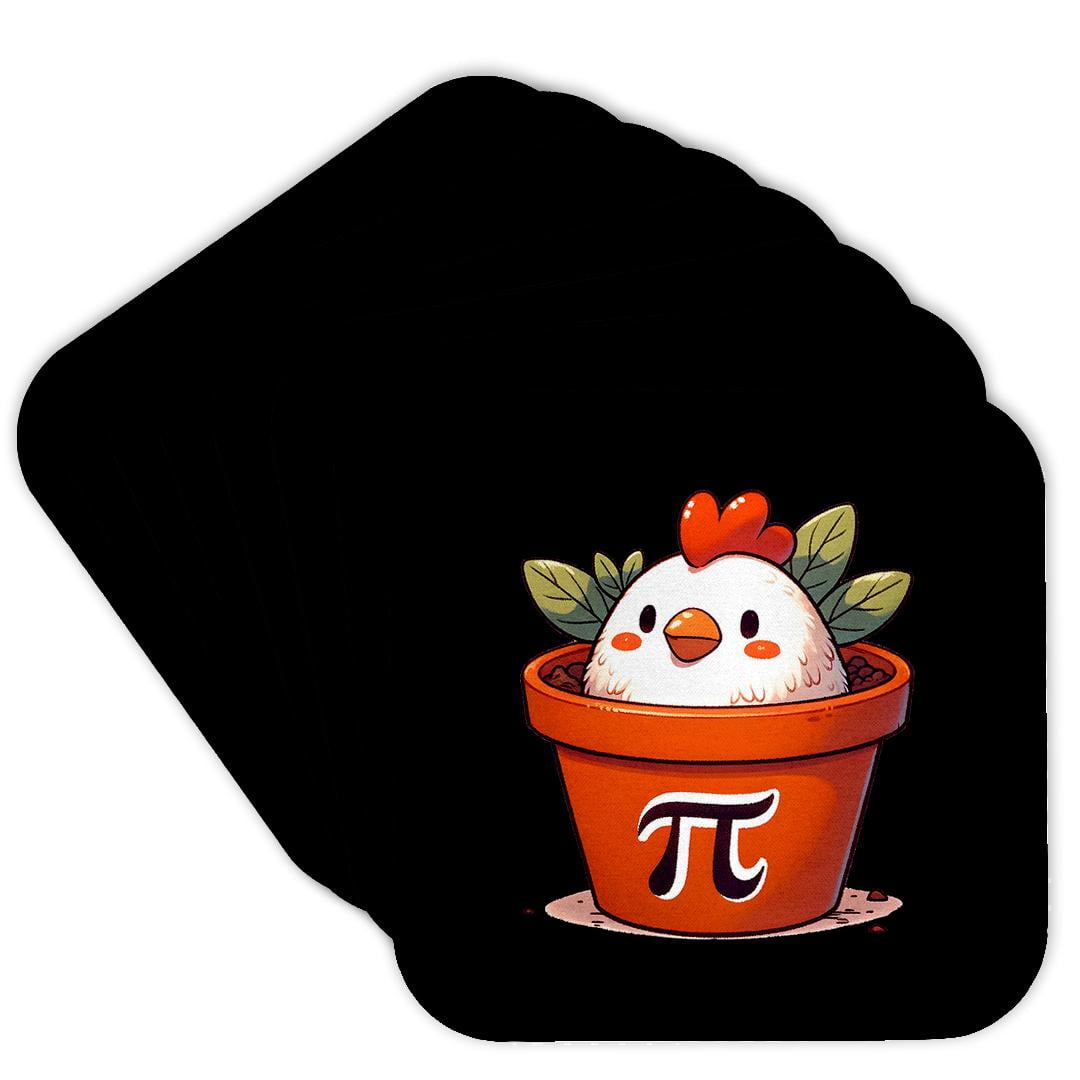 3drose, a Chicken in a Flower Pot Art to Celebrate the Pi Number. Funny ...