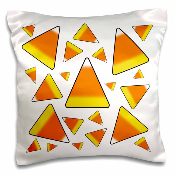 3drose, a Cute Tile of Different Sizes of Candy Corn, 16x16 inch Pillow Case