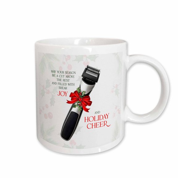 3drose, a Fun Barber Themed Design with a Trimmer and Puns for a Laugh, 15oz Mug