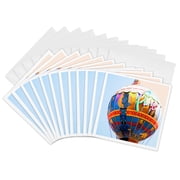 3drose, a Hot Air Balloon Replica That Says Paris on It in Vegas, 12 Greeting Cards with Envelopes