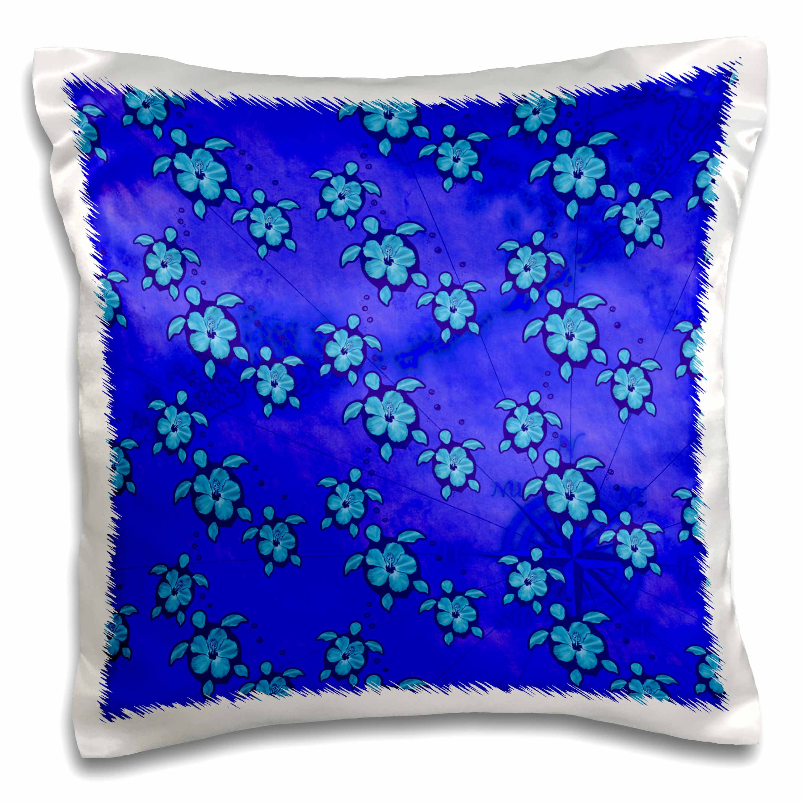 3drose, a Tropical Pattern of Sea Turtles with Floral Shells on ...