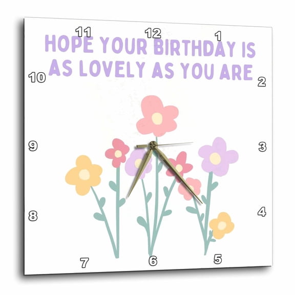 3drose, as Lovely as You Are Moms Birthday Anf Mothers Day Greeting Gift, 15x15 Wall Clock