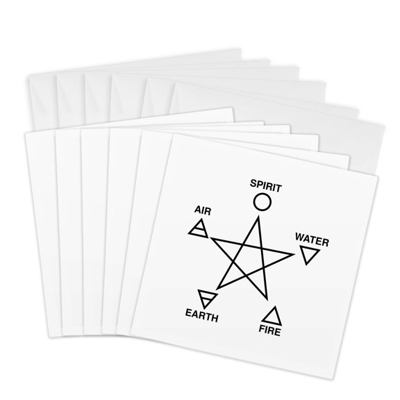 3drose, the Elements, 6 Greeting Cards with Envelopes