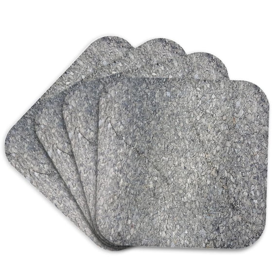 3drose, up Close Cement, Set of 4 Coasters - Soft