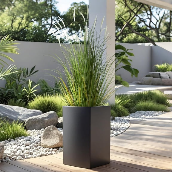 3ft 2-Pack Artificial Cattail Reed Grass, 35in Fake Onion Grass Plant for Home Office Wedding Decor