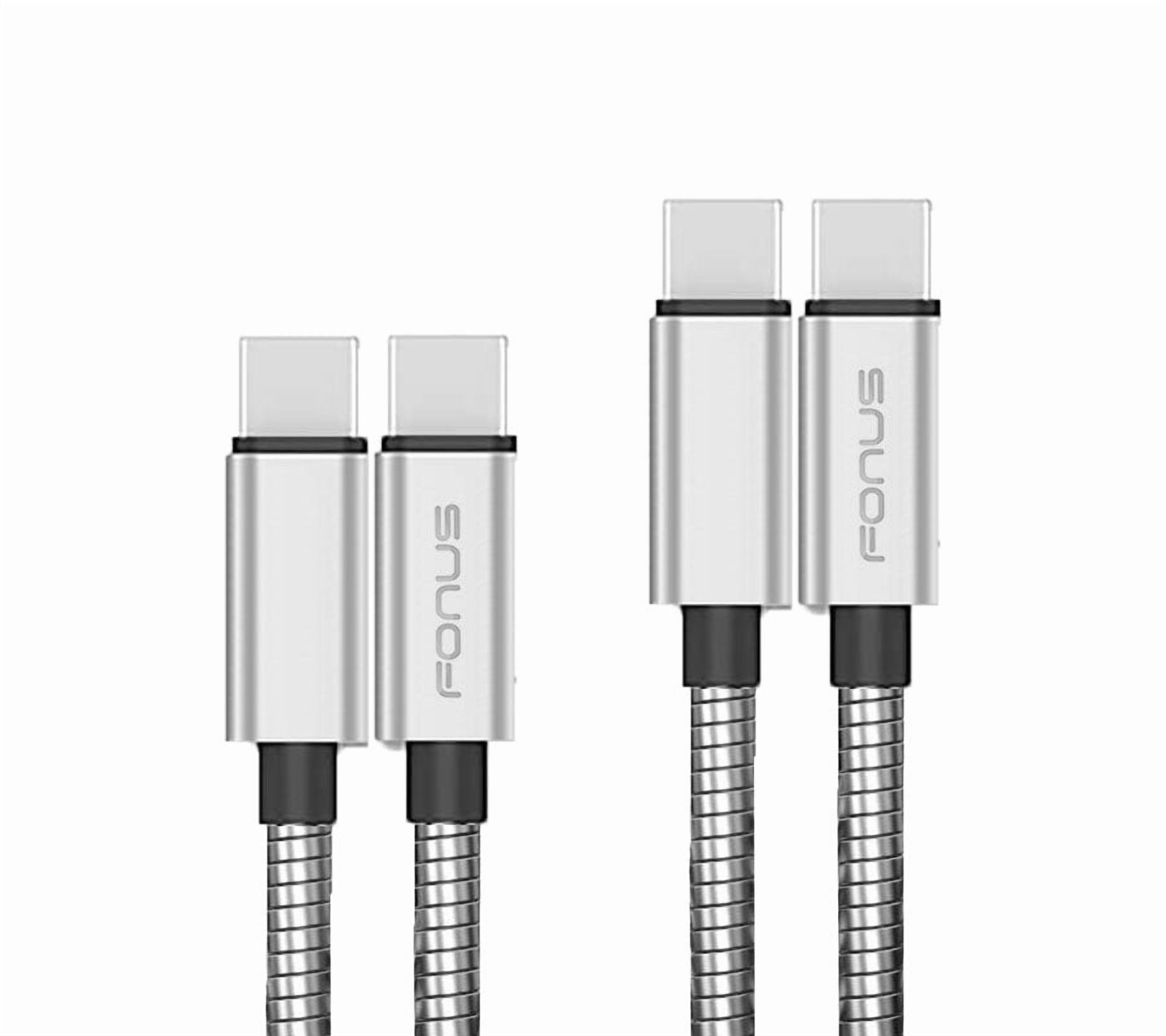 3ft and 6ft Long Metal PD USB-C Cables for Galaxy Tab A7 10.4" (2022)/S6 Lite 10.4" (2024 SM-P620) - Fast Charge TYPE-C to TYPE-C Cord Power Wire USB-C to USB-C Data Sync High Speed