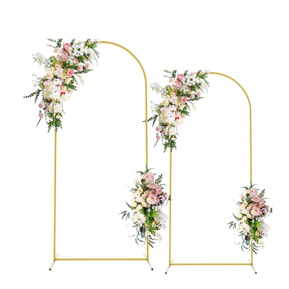 3ft 6ft Metal Balloon Arch Backdrop Stand with Base for Birthday, Wedding Anniversary, Graduation, Bridal, Baby Shower, & Gender Real Event Decor