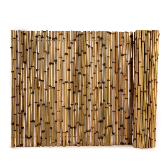 3ft * 8ft Natural Burnt Bamboo Fence Garden Screen Rolled Fence