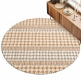 thumbnail image 1 of 3ft Area Rug,Farm Lattice Houndstooth Pattern Washable Large Rugs Soft Non-Slip Floor Rug Rustic Beige Khaki Plaid Non-Shedding Indoor Carpets for Living Room Bedroom Home Office Nursery, 1 of 9