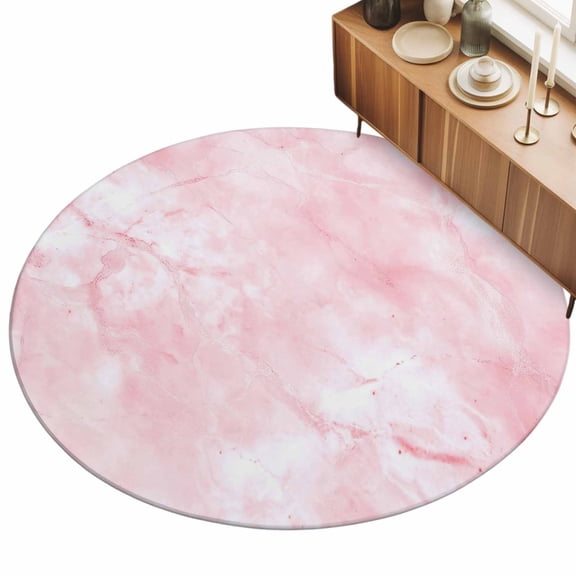 3ft Area Rug,Gradient Pink Marble Texture Washable Large Rugs Soft Non-Slip Floor Rug Modern Minimalist Art Non-Shedding Indoor Carpets for Living Room Bedroom Home Office Nursery