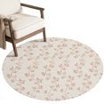 Textured Rug Pink 3ft Area Rug,Pastoral Pink Leaf Washable Large Rugs Soft Non-Slip Floor ...