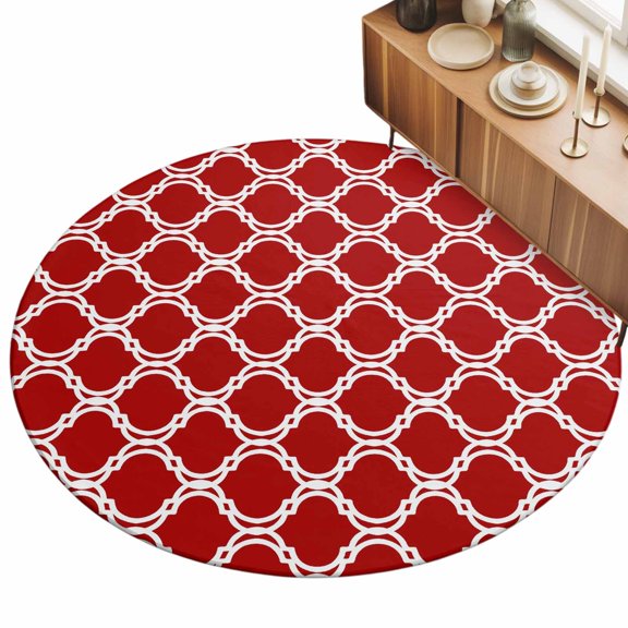3ft Area Rug,Retro Moroccan Red Geometric Washable Large Rugs Soft Non-Slip Floor Rug Abstract Watercolor Stripe Non-Shedding Indoor Carpets for Living Room Bedroom Home Office Nursery