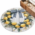 thumbnail image 1 of 3ft Area Rug,Summer Lemon Garland Checkered Bow Washable Large Rugs Soft Non-Slip Floor Rug Farmhouse Wood Grain Non-Shedding Indoor Carpets for Living Room Bedroom Home Office Nursery, 1 of 9