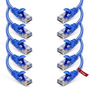 3ft CAT6 Ethernet Patch Cable RJ45 Pure Bare Copper 550MHz Utp 24AWG Network Lan Internet Patch Cord Yellow 10-Pack