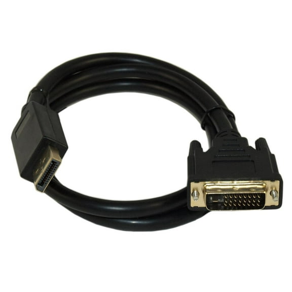 3ft DisplayPort to DVI Cable 30AWG Gold Plated, Black
