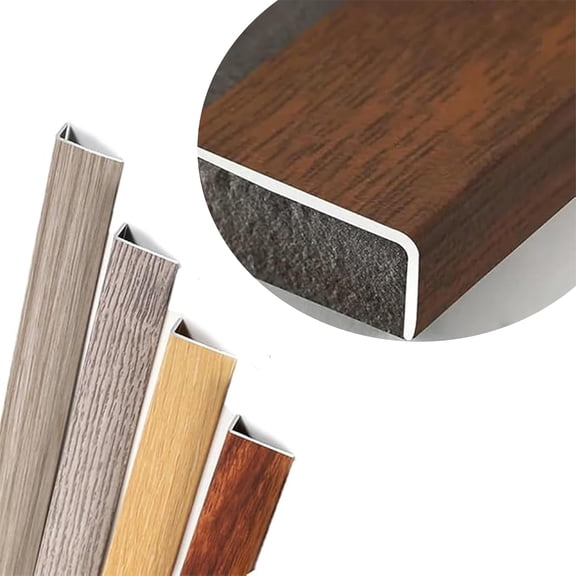 3ft L Molding Stair Nosing Edge Trim: Wood Grain Stair Nose Transition Strip Large Stair Nosing Edge Trim Aluminum for Vinyl Flooring/Tile Step, Threshold Transition Strip, 900 * 30 * 20mm (A4)