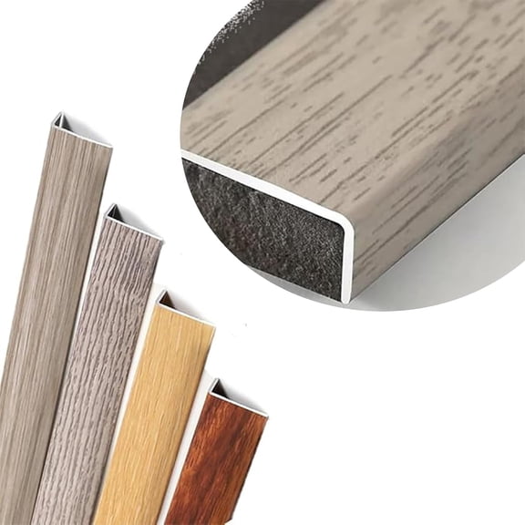 3ft L Molding Stair Nosing Edge Trim: Wood Grain Stair Nose Transition Strip Large Stair Nosing Edge Trim Aluminum for Vinyl Flooring/Tile Step, Threshold Transition Strip, 900 * 30 * 20mm (A2)