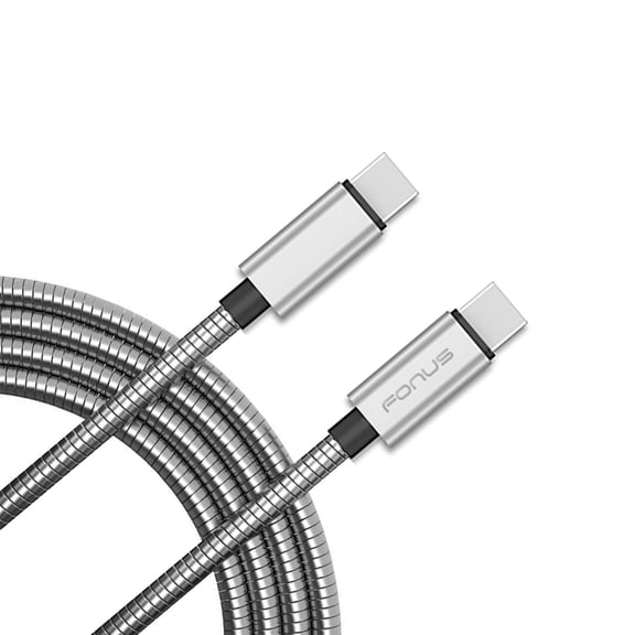 3ft Metal PD Cable for OnePlus 9/10/Pro/11 5G/12/12R - Type-C to USB-C Charger Cord Power Wire Sync Long for OnePlus 9/10/Pro/11 5G/12/12R Phones
