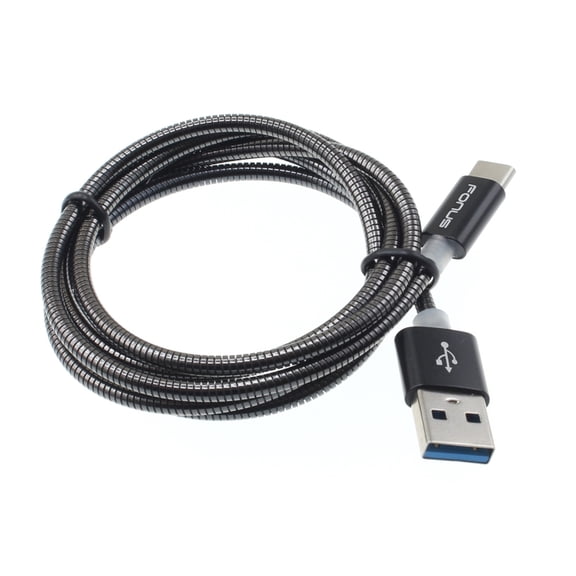 3ft Metal USB Cable Type-C Charger Cord Power Wire O1N for LG V40 ThinQ, V35 ThinQ, Q7 Plus, G8X ThinQ, G8 ThinQ, G7 ThinQ, G Pad X II 10.1, Stylo 5 4 Plus - Microsoft Surface Go (10")