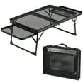 thumbnail image 1 of 3ft Portable Folding Picnic Table with Wing Panels - Lightweight Aluminum Alloy Camping Table for Outdoor, BBQ, Tailgating & Patio (Black), 1 of 11