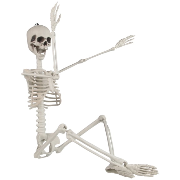 3ft Posable Skeleton Decoration - Realistic Life-Size Hanging Prop for Halloween Events