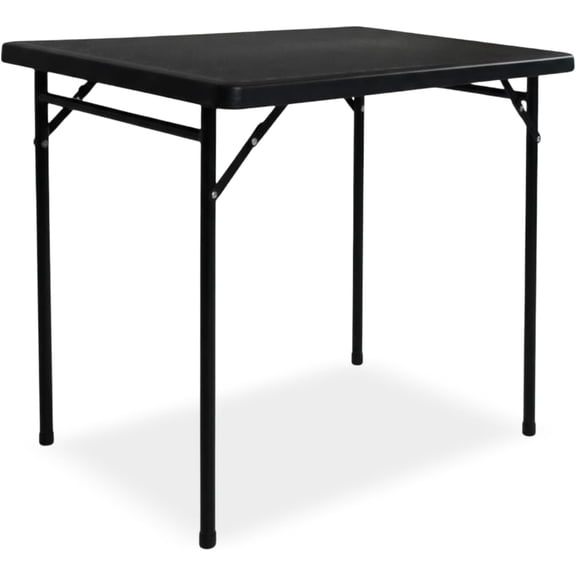 3ft Rectangular Folding Table for All-Occasion, Foldable Table with HDPE Tabletop and Steel Legs, Durable and Stable Small Folding Table, Perfect for Camping, Picnic, Party, Indoor & Outdoor, Black