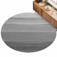 3ft Round Rug Grey Ombre Wooden Area Rugs for Living Room Bedroom ...