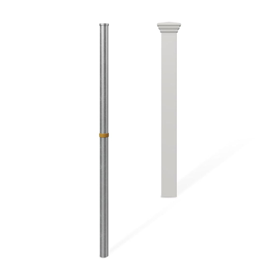 Newport 3.5-ft White Vinyl No-Dig Fence Post