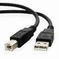 thumbnail image 1 of 3ft USB 2.0 Cable for Audio Interface, Midi Keyboard, USB Microphone Cord, Black, 1 of 5