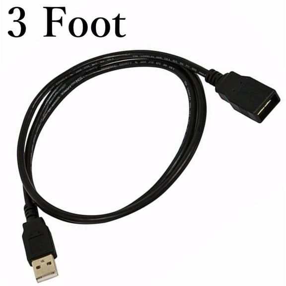 3ft USB 2.0 Male to Female Extension Data Charger Cable Cord Adapter M/F 3Feet