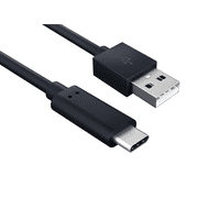 3ft USB 2.0 Type-C to Type-A Data and Charger Cable, Black