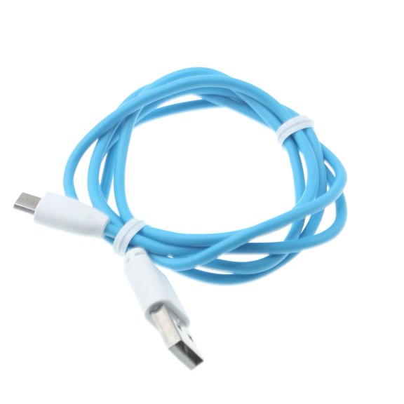 3ft USB Cable for Arlo Pro / Pro 2 Security Cameras - MicroUSB Charger Cord Power Wire Sync Fast Charge Blue Compatible With Arlo Pro and Pro 2 Models