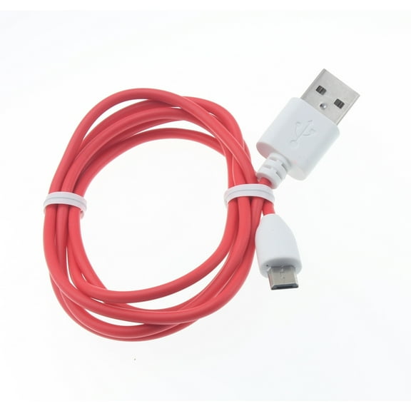 3ft USB Cable for Arlo Pro / Pro 2 Security Cameras - MicroUSB Charger Cord Power Wire Sync Fast Charge Red Compatible With Arlo Pro and Pro 2 Models