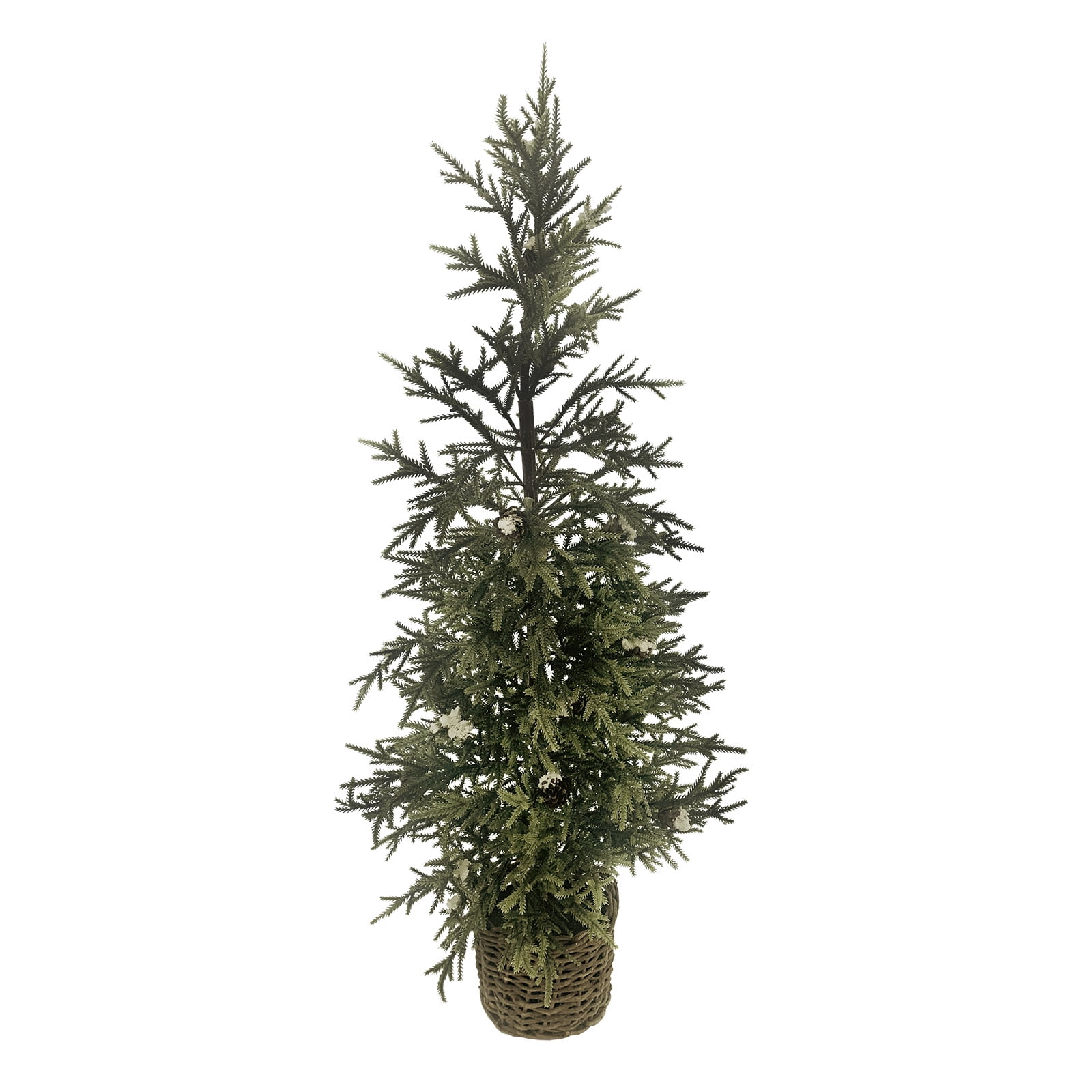 3ft. Unlit Snowy Pine & Pinecone Artificial Christmas Tree in Basket by Ashland - Christmas and Holiday Home Decor