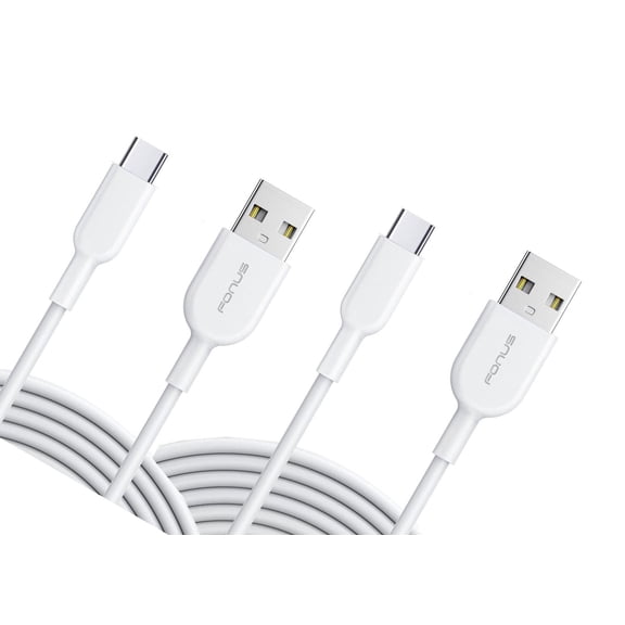 3ft and 6ft Long USB-C Cables for Nokia T20/T21 - Fast Charge TYPE-C Cord Power Wire Data Sync High Speed