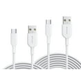thumbnail image 1 of 3ft and 6ft Long USB-C Cables for Samsung Galaxy Tab A 8.0" (2017)/Tab A8 10.5" (2021) - Fast Charge TYPE-C Cord Power Wire Data Sync High Speed, 1 of 6