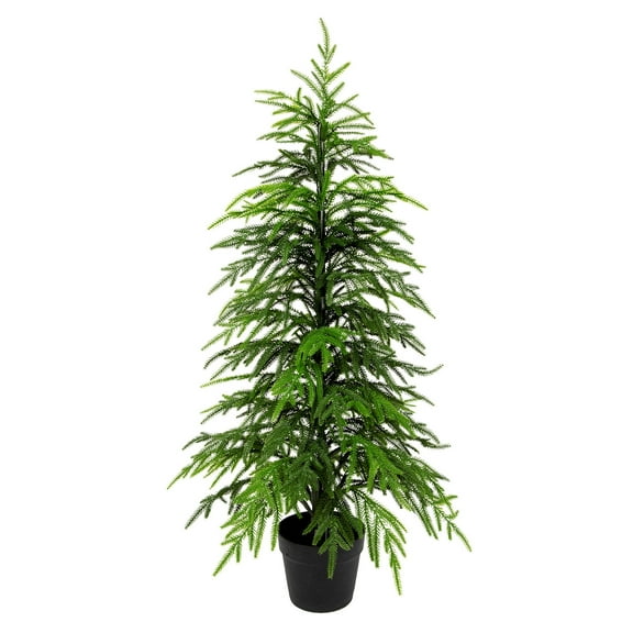 Nafresh 3ft Real Touch Norfolk Pine Christmas Tree, 36"UV Resistant Artificial Norfolk Pine Tree, with Realistic Branches for Front Door Porch Bedroom Livingroom Tabletop Holiday Decor.
