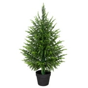 Nafresh 3ft Real Touch Norfolk Pine Christmas Tree, 36"UV Resistant Artificial Norfolk Pine Tree, with Realistic Branches for Front Door Porch Bedroom Livingroom Tabletop Holiday Decor.