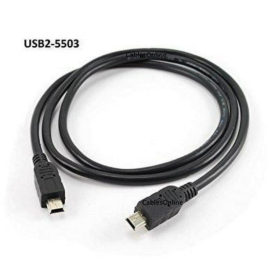 3ft cablesonline usb 2.0 mini-b 5-pin to mini-b 5-pin male/male cable, usb2-5503