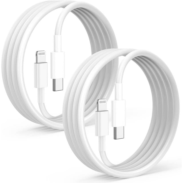 3ft iPhone Charger Lightning Cable [Apple Mfi Certified] 2 Pack USBC