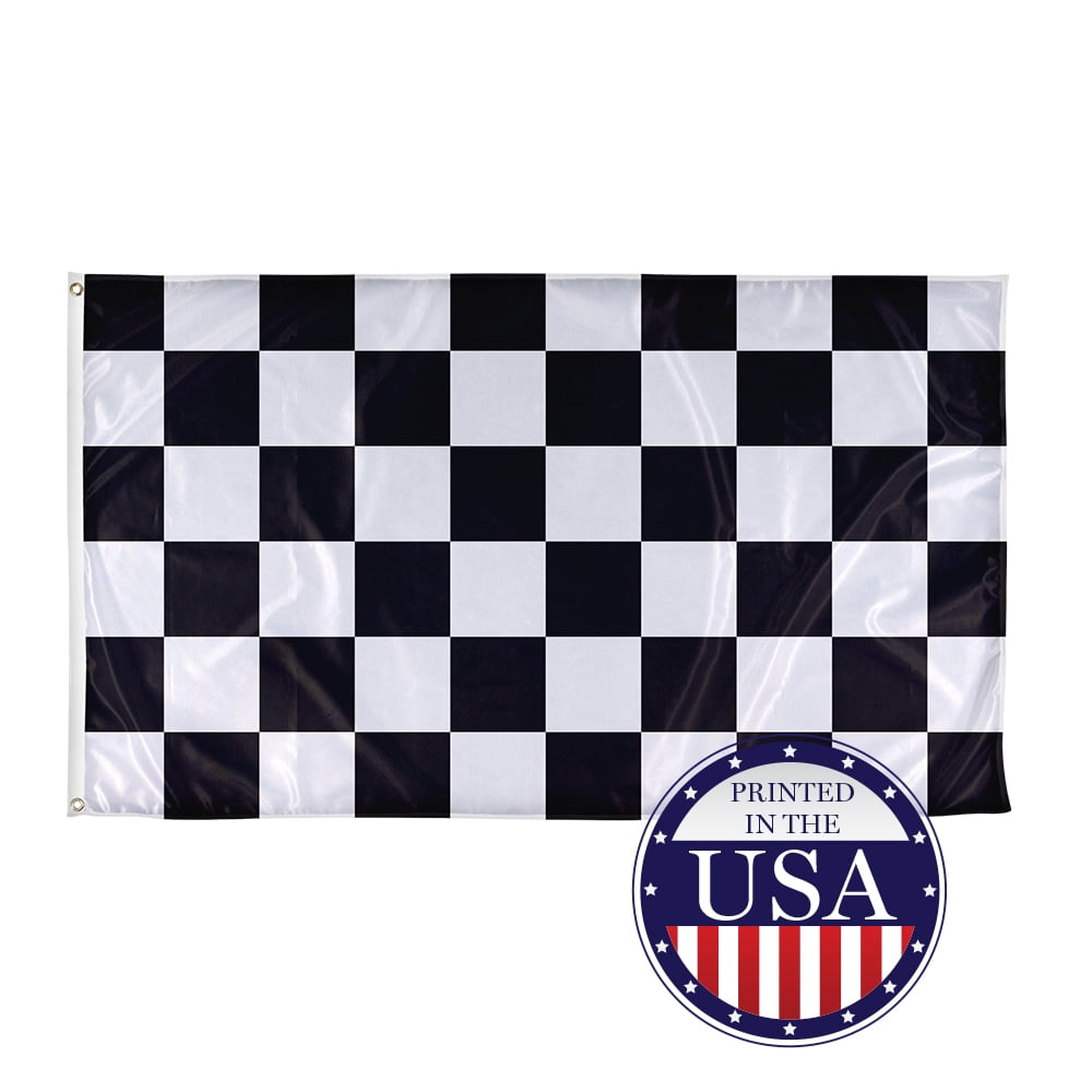 Black and White Checkered 3'x5' Polyester Racing Flag