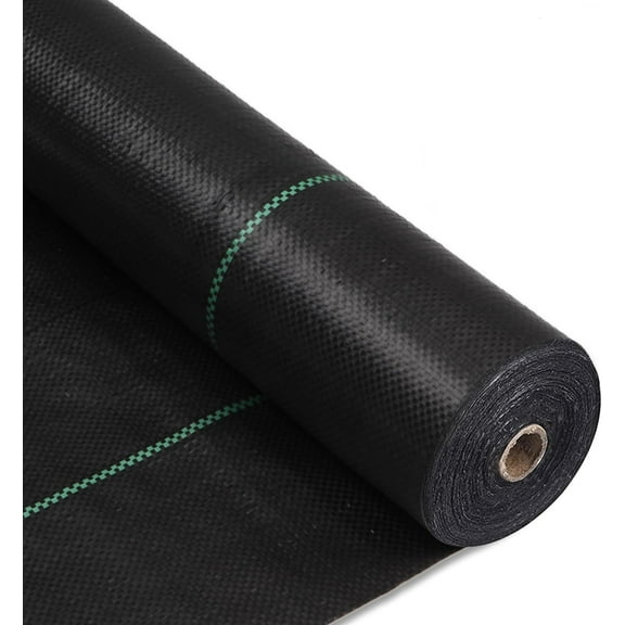 3ftx100ft Weed Barrier Landscape Fabric Heavy Duty, Weed Gardening Ground Cover Mat, Weed Control Garden Cloth, Woven Geotextile Fabric for Underlayment, Driveway Fabric, Black
