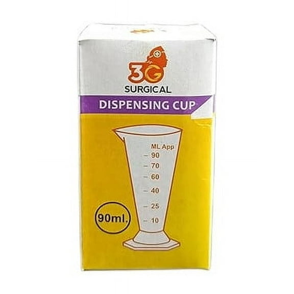 3g surgicals dispensing cup-90ml pack of 6